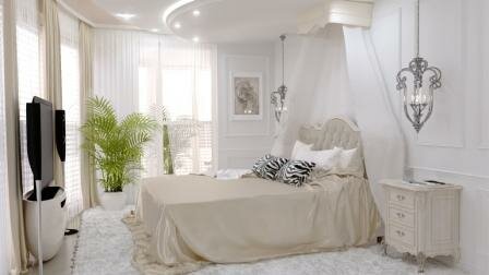 Фото Дизайн интерьера спальной комнаты ЖК Заречный