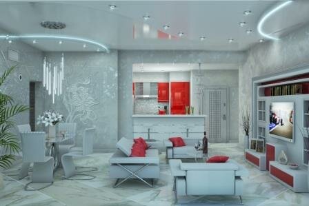 Фото Дизайн интерьера гостиной комнаты 31 SE 5TH MIAMI FLORIDA