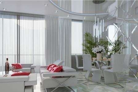 Фото Дизайн интерьера гостиной комнаты 31 SE 5TH MIAMI FLORIDA